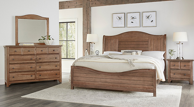 Cool Farmhouse Bedroom Set from Vaughan-Bassett
